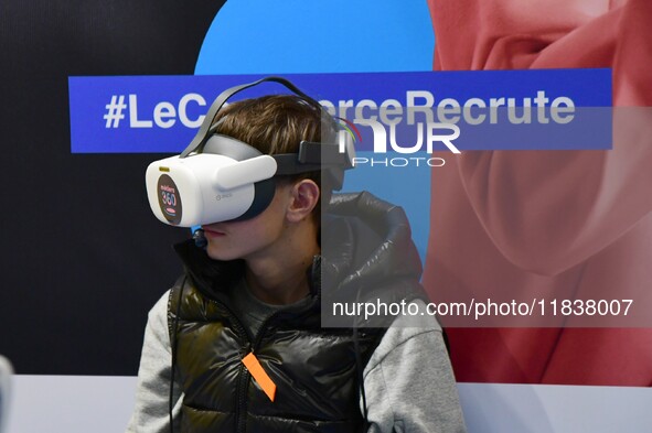 Demonstrations take place at the WorldSkills Competition in Lyon, France, on December 5, 2024. School orientation occurs in the Auvergne Rho...