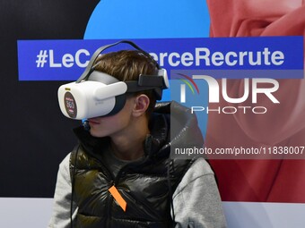 Demonstrations take place at the WorldSkills Competition in Lyon, France, on December 5, 2024. School orientation occurs in the Auvergne Rho...