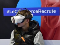 Demonstrations take place at the WorldSkills Competition in Lyon, France, on December 5, 2024. School orientation occurs in the Auvergne Rho...