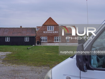 Buildings are seen on Mando Island, Denmark, on April 27, 2024. Mando is one of the Danish Wadden Sea islands off the southwest coast of Jut...