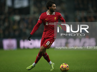 Dominik Szoboszlai of Liverpool plays during the Premier League match between Newcastle United and Liverpool at St. James's Park in Newcastl...