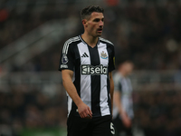 Fabian Schar of Newcastle United during the Premier League match between Newcastle United and Liverpool at St. James's Park in Newcastle, on...