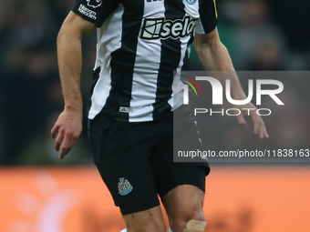 Fabian Schar of Newcastle United during the Premier League match between Newcastle United and Liverpool at St. James's Park in Newcastle, on...