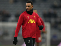 Trent Alexander-Arnold of Liverpool plays during the Premier League match between Newcastle United and Liverpool at St. James's Park in Newc...