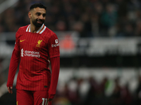 Mohamed Salah of Liverpool plays during the Premier League match between Newcastle United and Liverpool at St. James's Park in Newcastle, Un...