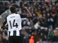 Alexander Isak of Newcastle United celebrates the opening goal during the Premier League match between Newcastle United and Liverpool at St....