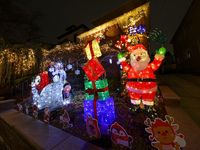 Holiday lights and decorations adorn a home in the Dyker Heights section of Brooklyn, N.Y., on December 4, 2024. Dyker Heights is well-known...