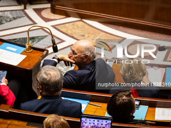 Didier Migaud, Keeper of the Seals and Minister of Justice, is seen during the questions to the government session at the National Assembly...