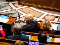 Didier Migaud, Keeper of the Seals and Minister of Justice, is seen during the questions to the government session at the National Assembly...