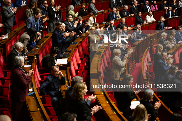 A general view of the National Assembly during the session of questions to the government in Paris, France, on April 12, 2024. 