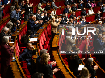 A general view of the National Assembly during the session of questions to the government in Paris, France, on April 12, 2024. (