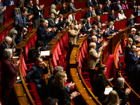 A general view of the National Assembly during the session of questions to the government in Paris, France, on April 12, 2024. (