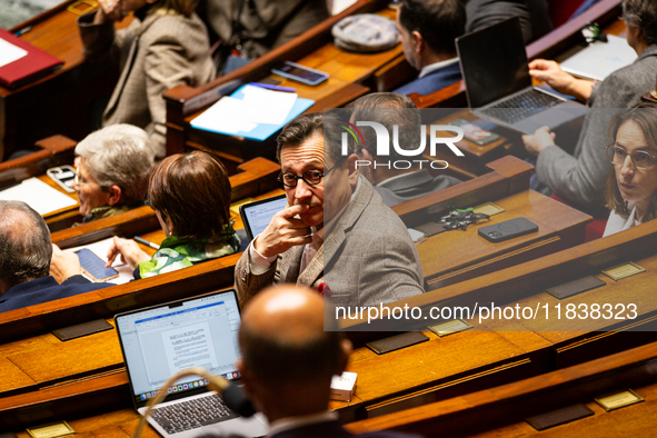 Gerard Leseul, deputy of the Socialistes et Apparentes group, is seen during the session of questions to the government in Paris, France, on...