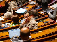 Gerard Leseul, deputy of the Socialistes et Apparentes group, is seen during the session of questions to the government in Paris, France, on...