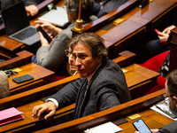 Jerome Guedj, deputy of the Socialistes et Apparentes group, is seen during the session of questions to the government in Paris, France, on...