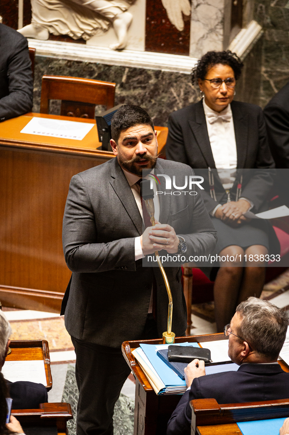 Guillaume Kasbarian, French Minister for the Civil Service, Simplification, and Transformation of Public Action, speaks during the session o...