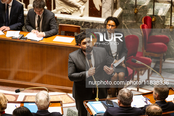 Guillaume Kasbarian, French Minister for the Civil Service, Simplification, and Transformation of Public Action, speaks during the session o...