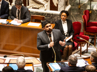 Guillaume Kasbarian, French Minister for the Civil Service, Simplification, and Transformation of Public Action, speaks during the session o...