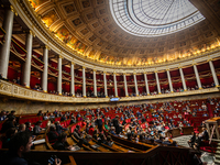 A general view of the National Assembly during the session of questions to the government in Paris, France, on April 12, 2024. (