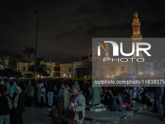 Egyptians gather in Sayyidah Nafisah mosque to commemorate the birth anniversary of Sayyida Nafisa, a woman of Ahl al-Bayt, and a scholar an...