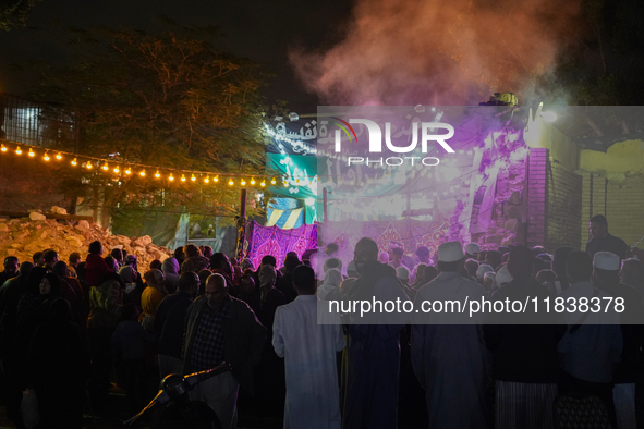 Egyptians gather in Sayyidah Nafisah mosque to commemorate the birth anniversary of Sayyida Nafisa, a woman of Ahl al-Bayt, and a scholar an...