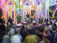 Egyptians gather in Sayyidah Nafisah mosque to commemorate the birth anniversary of Sayyida Nafisa, a woman of Ahl al-Bayt, and a scholar an...