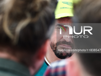 Fernando Alonso of Aston Martin Aramco ahead of the Formula 1 Abu Dhabi Grand Prix at Yas Marina Circuit in Abu Dhabi, United Arab Emirates...