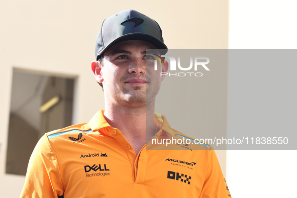 Pato O'Ward ahead of the Formula 1 Abu Dhabi Grand Prix at Yas Marina Circuit in Abu Dhabi, United Arab Emirates on December 5, 2024. 