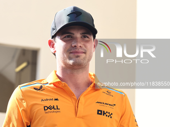 Pato O'Ward ahead of the Formula 1 Abu Dhabi Grand Prix at Yas Marina Circuit in Abu Dhabi, United Arab Emirates on December 5, 2024. (