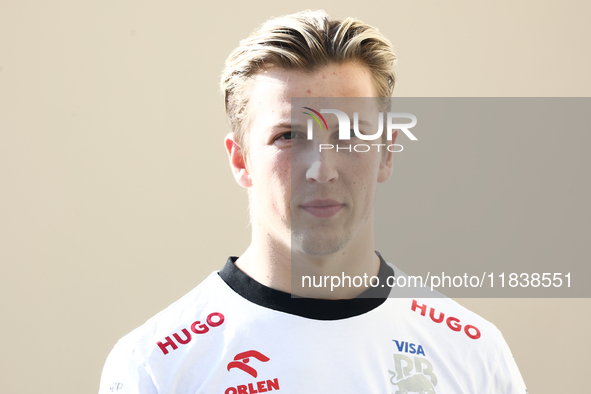 Liam Lawson of RB ahead of the Formula 1 Abu Dhabi Grand Prix at Yas Marina Circuit in Abu Dhabi, United Arab Emirates on December 5, 2024. 