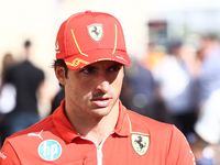 Carlos Sainz of Ferrari ahead of the Formula 1 Abu Dhabi Grand Prix at Yas Marina Circuit in Abu Dhabi, United Arab Emirates on December 5,...