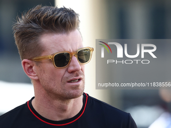 Nico Hulkenberg of Haas ahead of the Formula 1 Abu Dhabi Grand Prix at Yas Marina Circuit in Abu Dhabi, United Arab Emirates on December 5,...