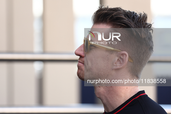 Nico Hulkenberg of Haas ahead of the Formula 1 Abu Dhabi Grand Prix at Yas Marina Circuit in Abu Dhabi, United Arab Emirates on December 5,...