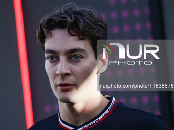 George Russell of Mercedes ahead of the Formula 1 Abu Dhabi Grand Prix at Yas Marina Circuit in Abu Dhabi, United Arab Emirates on December...