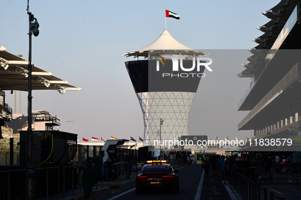 A view ahead of the Formula 1 Abu Dhabi Grand Prix at Yas Marina Circuit in Abu Dhabi, United Arab Emirates on December 5, 2024. 