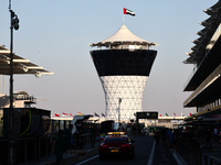 A view ahead of the Formula 1 Abu Dhabi Grand Prix at Yas Marina Circuit in Abu Dhabi, United Arab Emirates on December 5, 2024. (