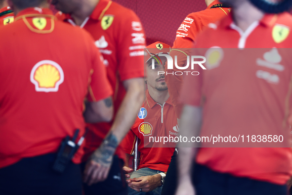 Charles Leclerc of Ferrari ahead of the Formula 1 Abu Dhabi Grand Prix at Yas Marina Circuit in Abu Dhabi, United Arab Emirates on December...