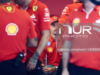 Charles Leclerc of Ferrari ahead of the Formula 1 Abu Dhabi Grand Prix at Yas Marina Circuit in Abu Dhabi, United Arab Emirates on December...