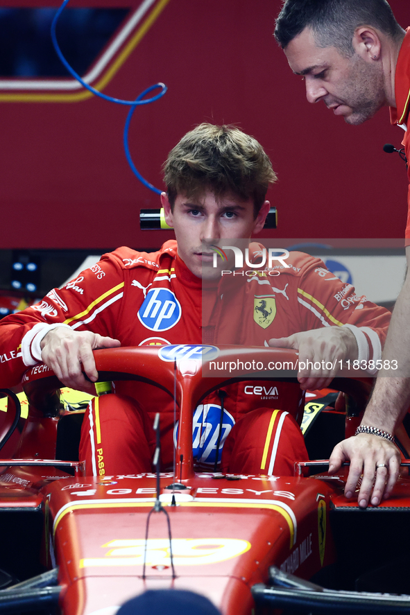 Arthur Leclerc ahead of the Formula 1 Abu Dhabi Grand Prix at Yas Marina Circuit in Abu Dhabi, United Arab Emirates on December 5, 2024. 