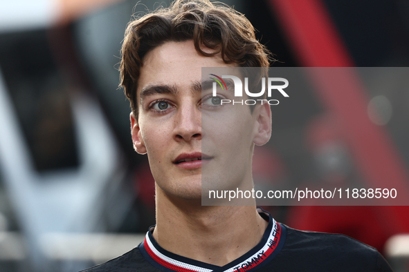 George Russell of Mercedes ahead of the Formula 1 Abu Dhabi Grand Prix at Yas Marina Circuit in Abu Dhabi, United Arab Emirates on December...