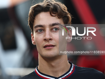 George Russell of Mercedes ahead of the Formula 1 Abu Dhabi Grand Prix at Yas Marina Circuit in Abu Dhabi, United Arab Emirates on December...