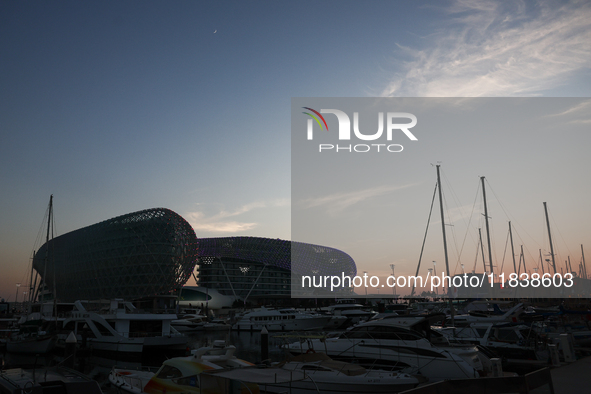 A view ahead of the Formula 1 Abu Dhabi Grand Prix at Yas Marina Circuit in Abu Dhabi, United Arab Emirates on December 5, 2024. 