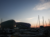 A view ahead of the Formula 1 Abu Dhabi Grand Prix at Yas Marina Circuit in Abu Dhabi, United Arab Emirates on December 5, 2024. (