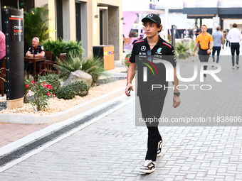 Andrea Kimi Antonelli ahead of the Formula 1 Abu Dhabi Grand Prix at Yas Marina Circuit in Abu Dhabi, United Arab Emirates on December 5, 20...