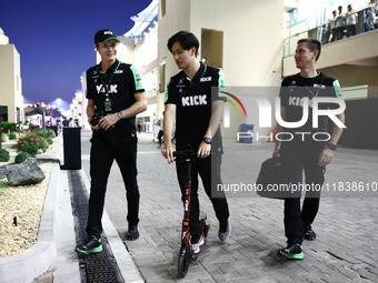 Zhou Guanyu of Kick Sauber ahead of the Formula 1 Abu Dhabi Grand Prix at Yas Marina Circuit in Abu Dhabi, United Arab Emirates on December...