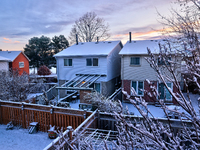 Snow covers houses following the first snowfall of the season in Toronto, Ontario, Canada, on December 5, 2024. (