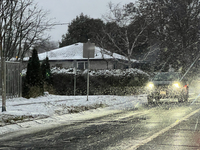 Snow falls in Toronto, Ontario, Canada, on December 5, 2024. (