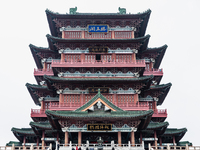 A view of the Pavilion of Prince Teng, one of the famous ancient Chinese buildings, in Nanchang, Jiangxi province, China, on March 16, 2021....