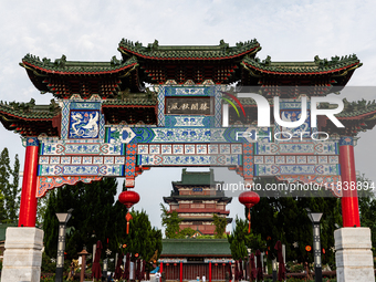 A view of the Pavilion of Prince Teng, one of the famous ancient Chinese buildings, in Nanchang, Jiangxi province, China, on March 16, 2021....