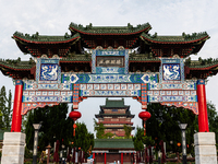 A view of the Pavilion of Prince Teng, one of the famous ancient Chinese buildings, in Nanchang, Jiangxi province, China, on March 16, 2021....